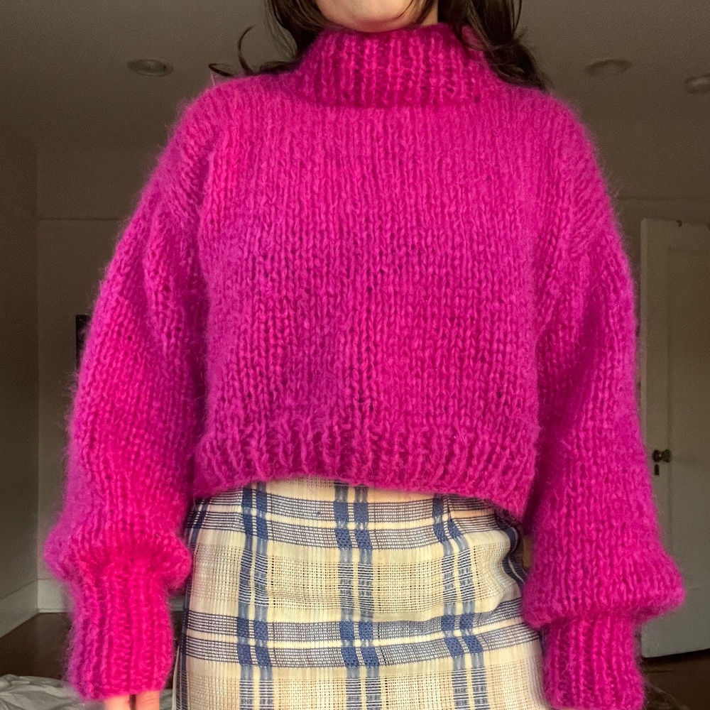 Handmade Knits 100% NZ mohair wool.